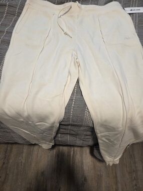 DKNY Cream Off-White Track Joggers